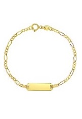 very nice unisex gold personalized tag id baby bracelet